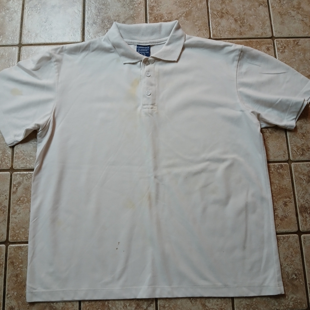 #0164 Cambridge Classics White Collar Short Sleeve School Shirt Size XXL (20)